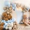 Brown & Blue Balloon Garland – Double Stuffed Nude, Tan & Light Blue Balloons for Birthday, Baby Shower & Gender Reveal